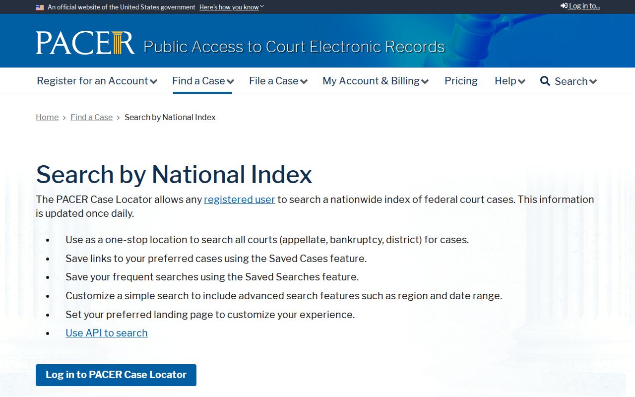 Mills County arrest warrant resource, federal PACER case locator