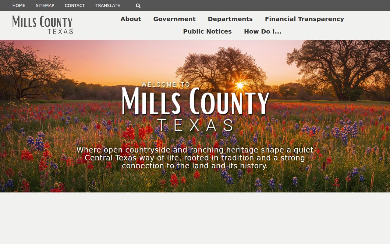 Mills County warrant records, official county courthouse information